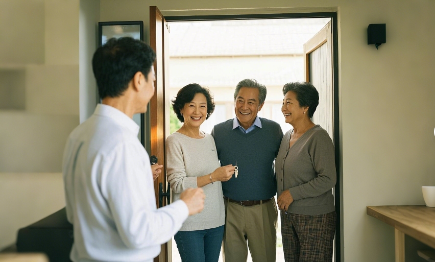 家庭住宅的門口