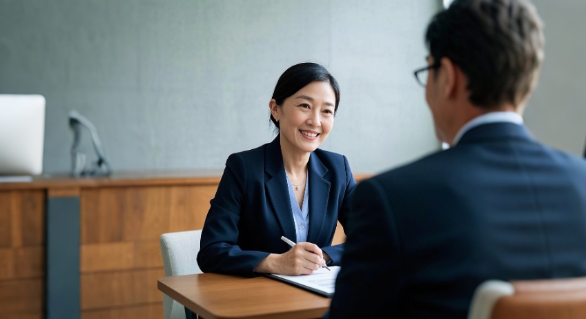 心理諮詢師和客戶面對面